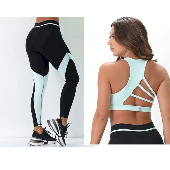 Mint Obsession Legging & Bra Activewear 2 PC Set Size SM New NWT - Picture 1 of 4